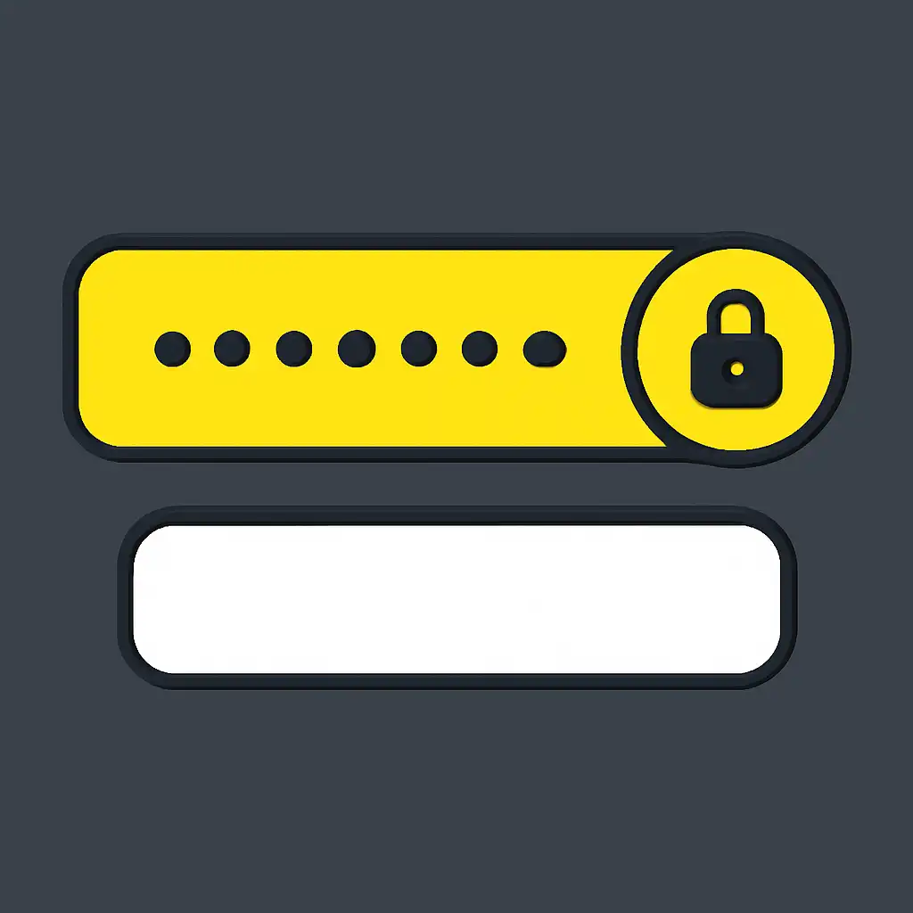Close-up of button or form field for password reset
