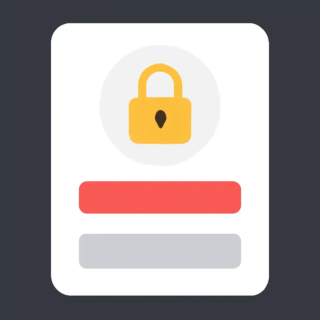 Close-up of button or form field for account locked
