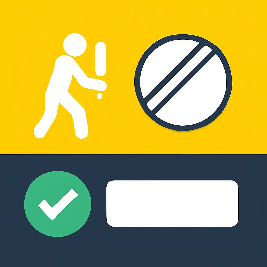 Close-up of button or form field for cricket markets