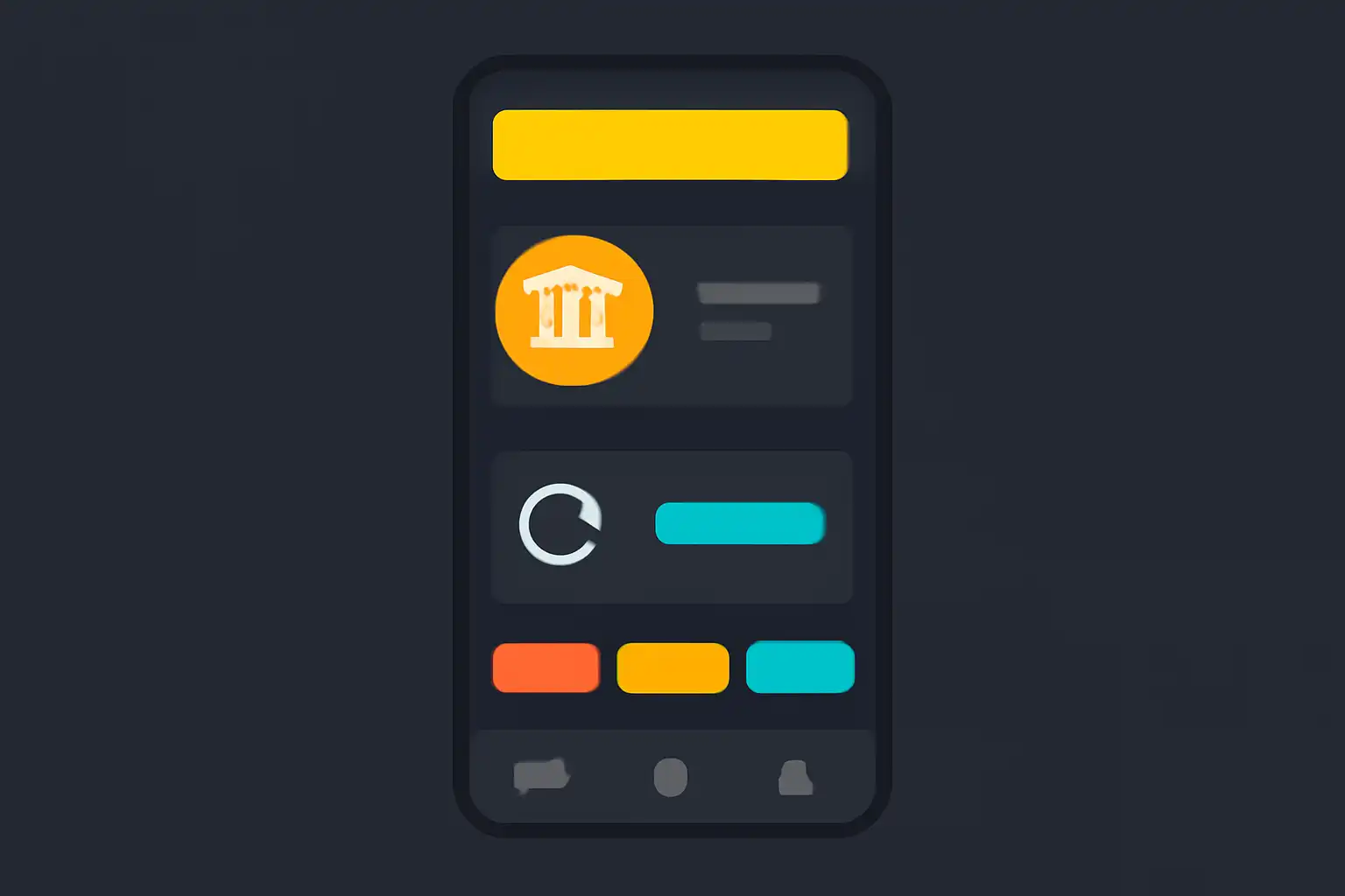 Detail screen: bank transfer times, mobile-first UI mockup, dark theme